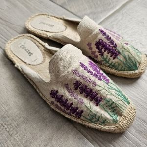 Soludos Lavender Fields Slip-On Mule Espadrilles